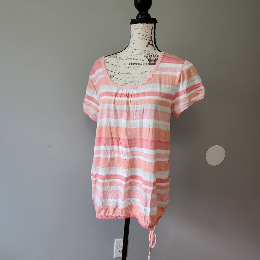 EUC, Women's, Sonoma, Striped Short Sleeve Top